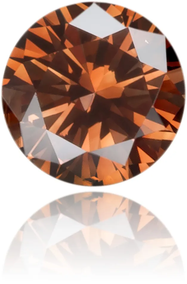 Earrings Natural Brown Diamond Round 019 ct Polished Langerman Diamonds