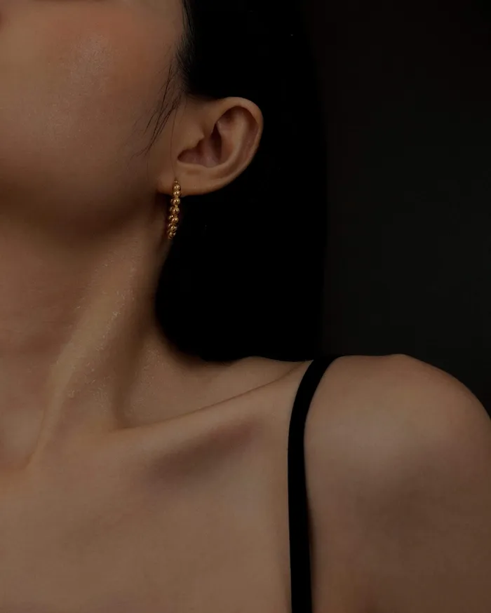 Olja Beaded Hoop Earrings MYJN Earrings