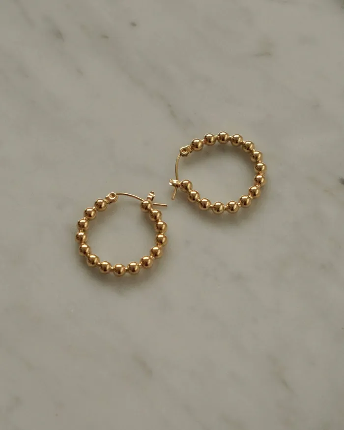 Olja Beaded Hoop Earrings MYJN Earrings