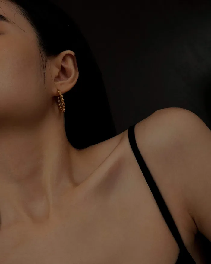 Olja Beaded Hoop Earrings MYJN Earrings