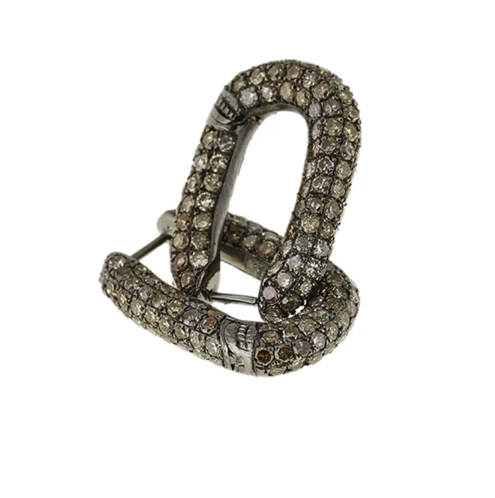 Selim Mouzannar Earrings Link Earrings Brown Diamonds