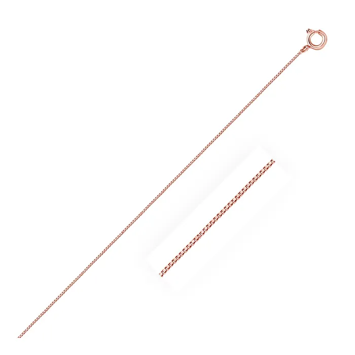14k Rose Gold Classic Box Chain 045mm MayaMila Earrings