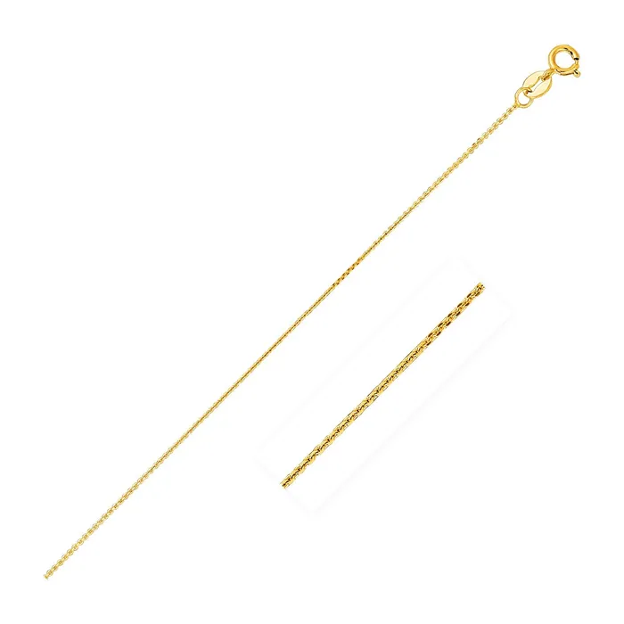 14k Yellow Gold Cable Link Chain 08mm MayaMila Necklaces