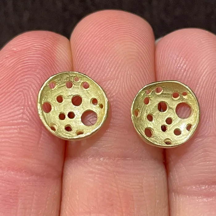 18K Small Bowl Siv Studs Dahlia Kanner Earrings 18K Small Bowl Siv Studs Dahlia Kanner Earrings