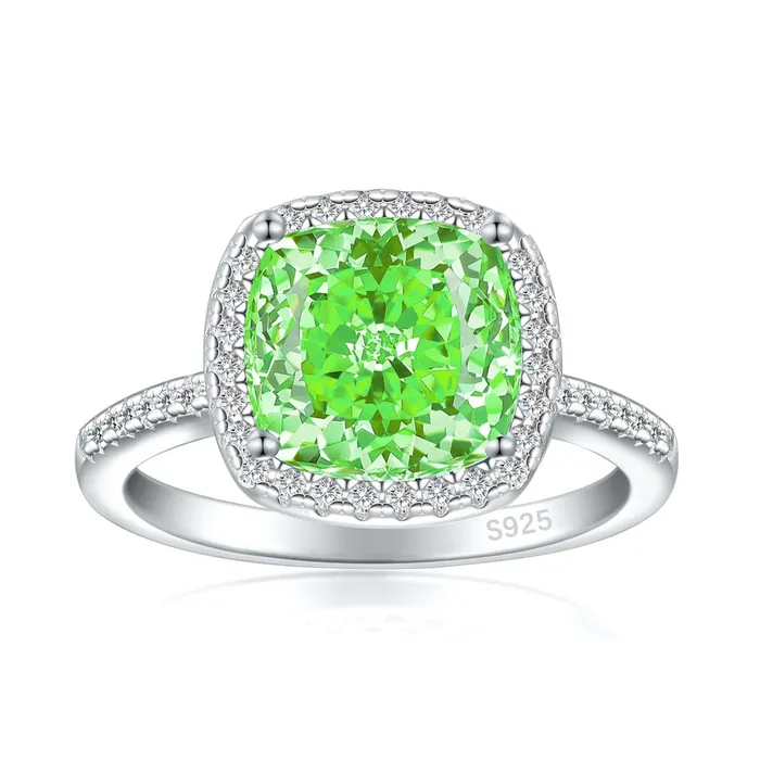 35ct Cushion Cut Halo Multi Color Sterling Silver Engagement Ring shine of diamond Rings 35ct Cushion Cut Halo Multi Color Sterling Silver Engagement Ring shine of diamond Rings