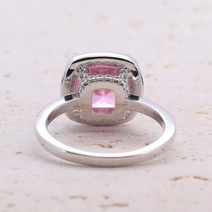 35ct Cushion Cut Halo Multi Color Sterling Silver Engagement Ring shine of diamond Rings 35ct Cushion Cut Halo Multi Color Sterling Silver Engagement Ring shine of diamond Rings