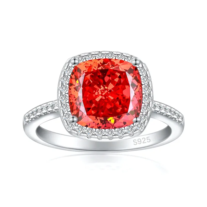 35ct Cushion Cut Halo Multi Color Sterling Silver Engagement Ring shine of diamond Rings 35ct Cushion Cut Halo Multi Color Sterling Silver Engagement Ring shine of diamond Rings
