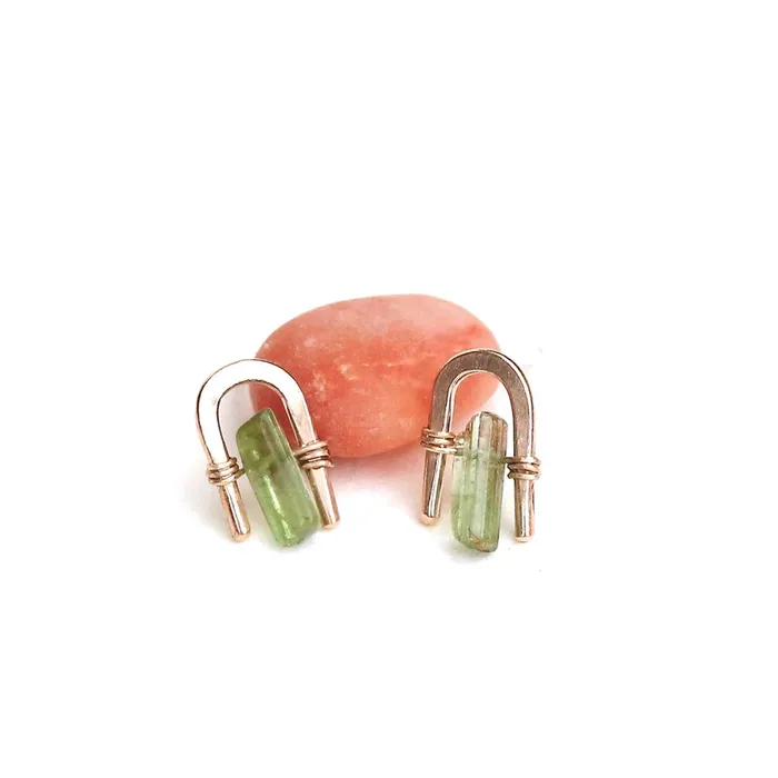 Alana Douvros Jewellery Earrings Tourmaline Staple Studs