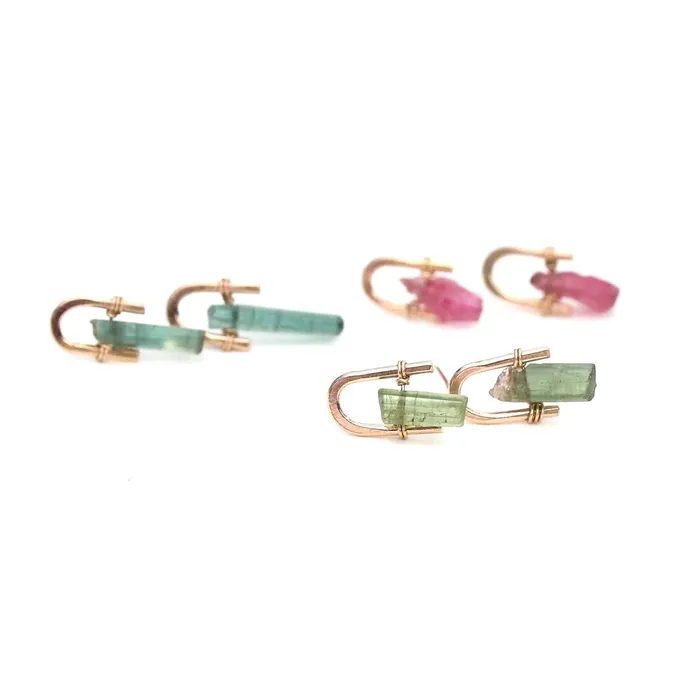Alana Douvros Jewellery Earrings Tourmaline Staple Studs