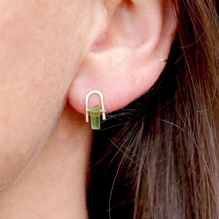 Alana Douvros Jewellery Earrings Tourmaline Staple Studs