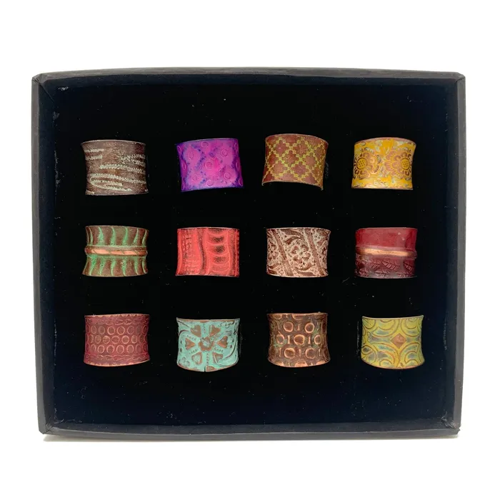Copper Patina Rings Assortment Anju Jewelry Earrings