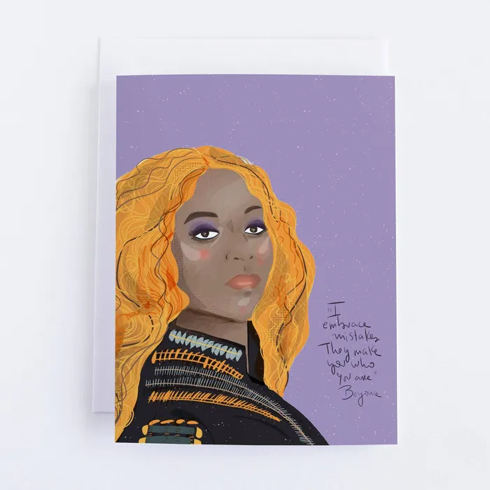 Earrings Violet Red Studio Beyonce Greeting Card