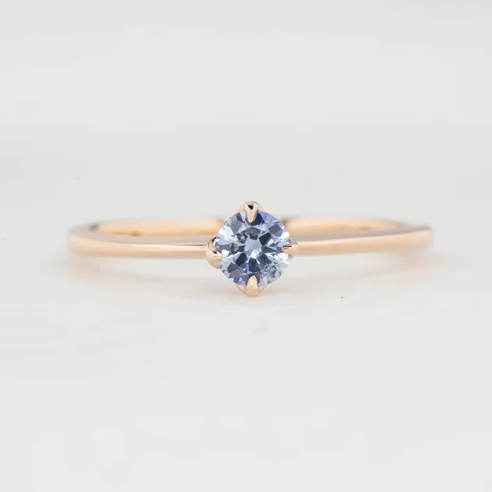 Envero Jewelry Rings Alice Ring 030ct Blue Ceylon Sapphire 14k Rose Gold