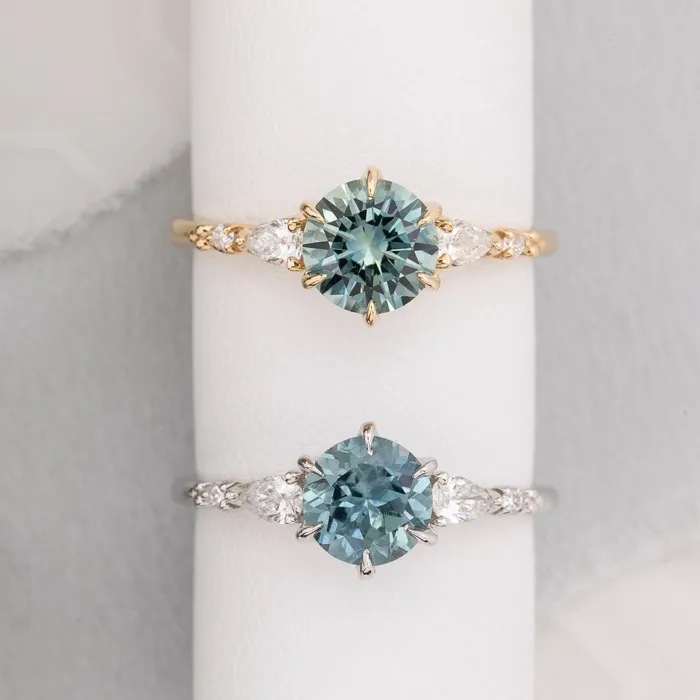 Envero Jewelry Rings Estel Fleur Petal Ring 138ct Aqua Blue Green Montana Sapphire 14k Yellow Gold One of a kind Envero Jewelry Rings Estel Fleur Petal Ring 138ct Aqua Blue Green Montana Sapphire 14k Yellow Gold One of a kind