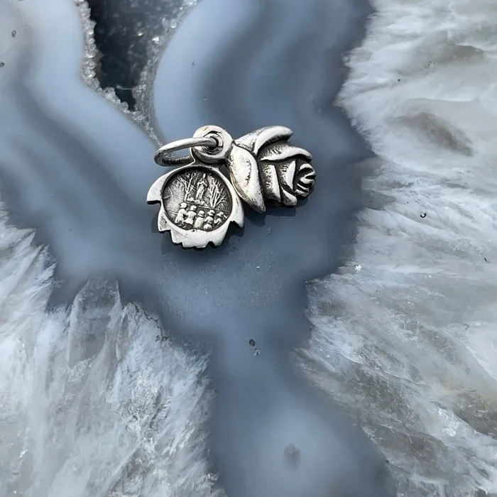HeidiJHale Designs Necklaces Rose Slide Locket with Holy Mother Mary HeidiJHale Designs Necklaces Rose Slide Locket with Holy Mother Mary