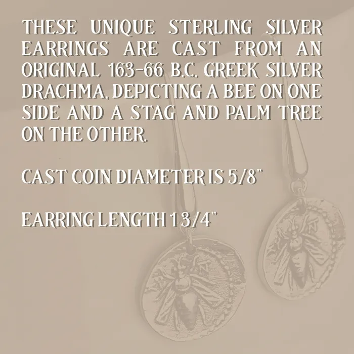 HeidiJHale Designs Sterling Silver Roman Bee Coin Rings