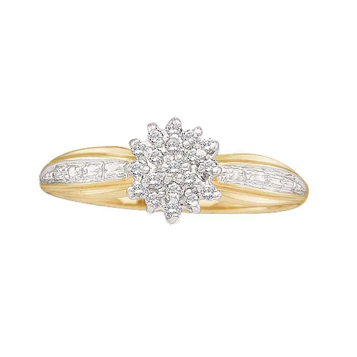 mayamila Rings 10kt Yellow Gold Womens Round Diamond Cluster Ring 110 Cttw mayamila Rings 10kt Yellow Gold Womens Round Diamond Cluster Ring 110 Cttw