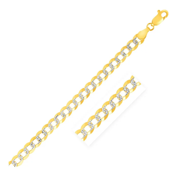MayaMila Rings 36 mm 14k Two Tone Gold Pave Curb Chain