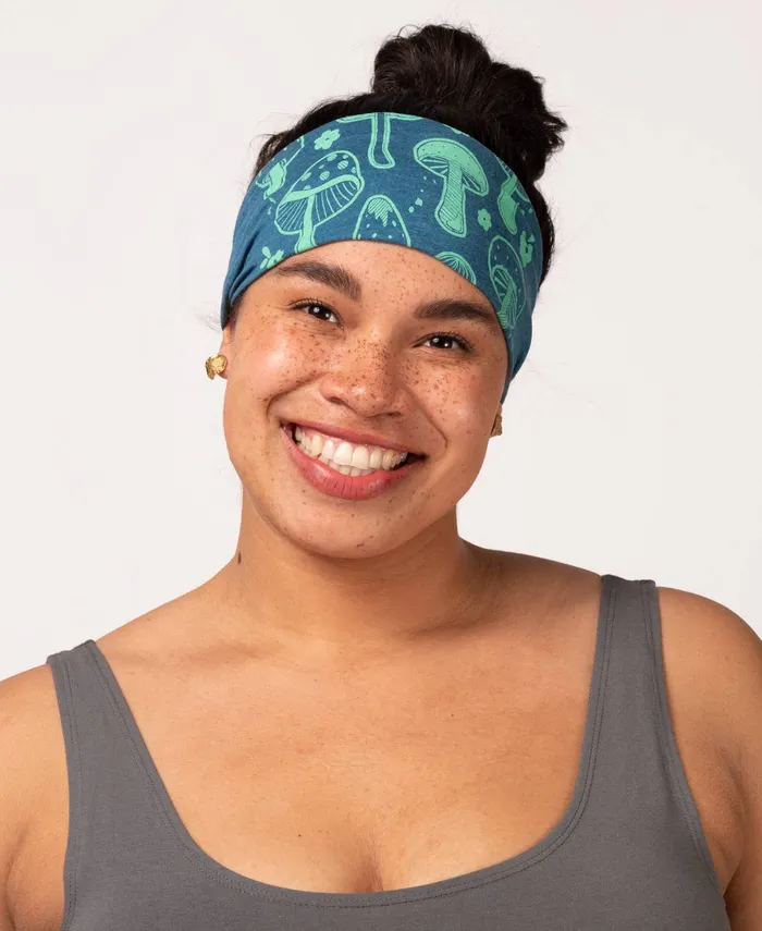 Retro Mushrooms Boho Headband Blue Soul Flower Rings