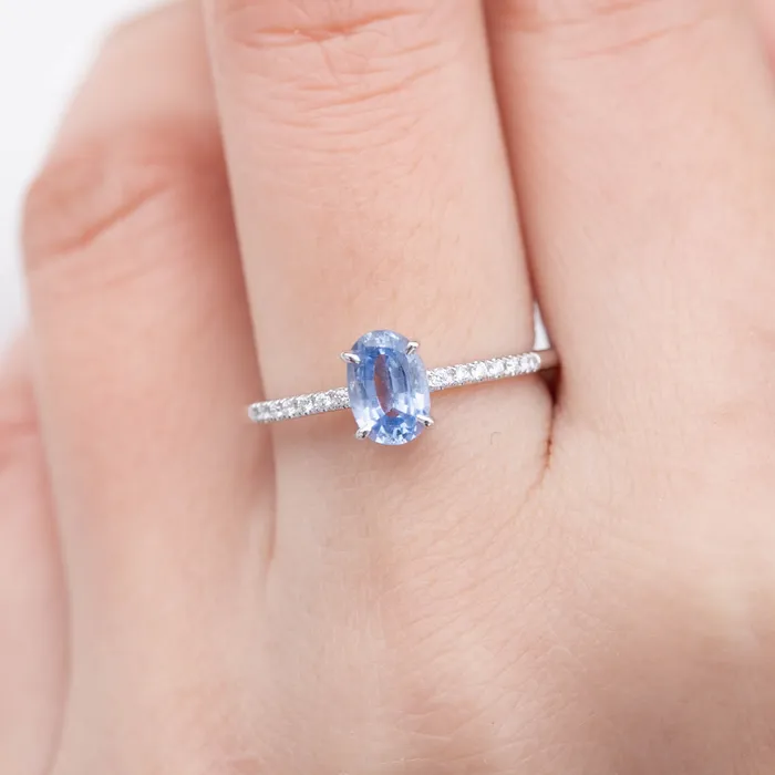 Rings Envero Jewelry Audrey Ring 096ct Ceylon Sapphire 14k White Gold One of a kind Rings Envero Jewelry Audrey Ring 096ct Ceylon Sapphire 14k White Gold One of a kind