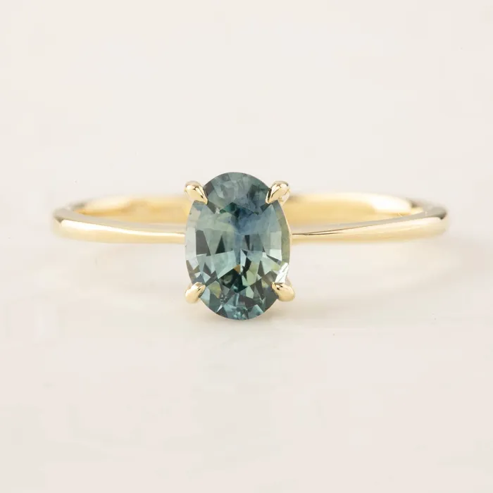Rings Envero Jewelry Nina Ring 098ct Green Montana Sapphire One of a kind