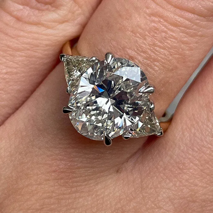 Rings shineofdiamond TwoTone Oval Cut Three Stone Engagement Ring In Sterling Silver Rings shineofdiamond TwoTone Oval Cut Three Stone Engagement Ring In Sterling Silver