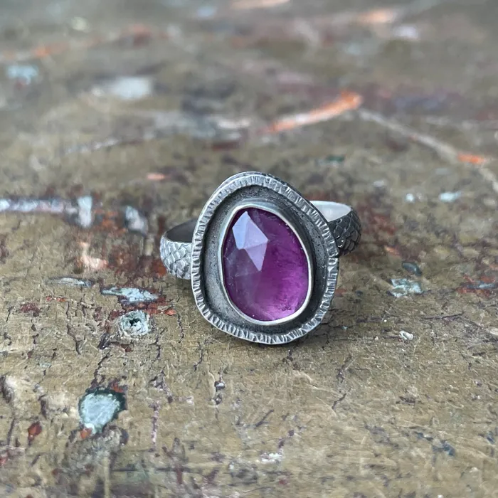 Rings Silver Moon Alchemy Organic Flourite Ring