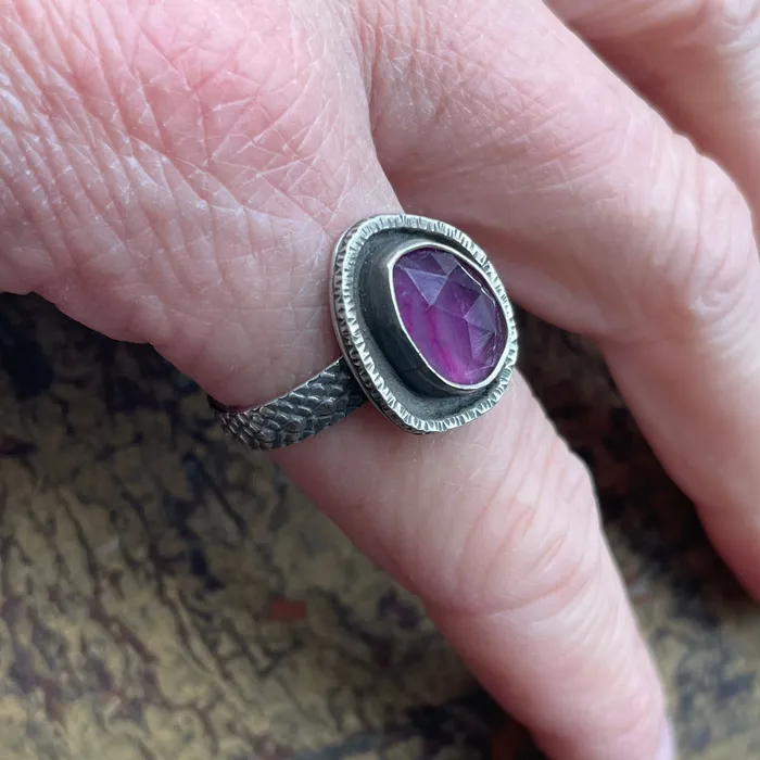 Rings Silver Moon Alchemy Organic Flourite Ring