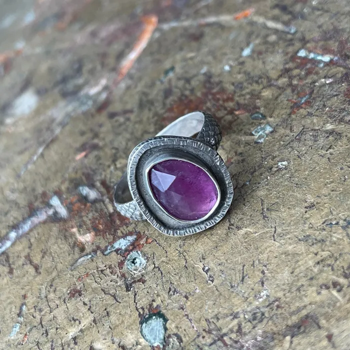 Rings Silver Moon Alchemy Organic Flourite Ring