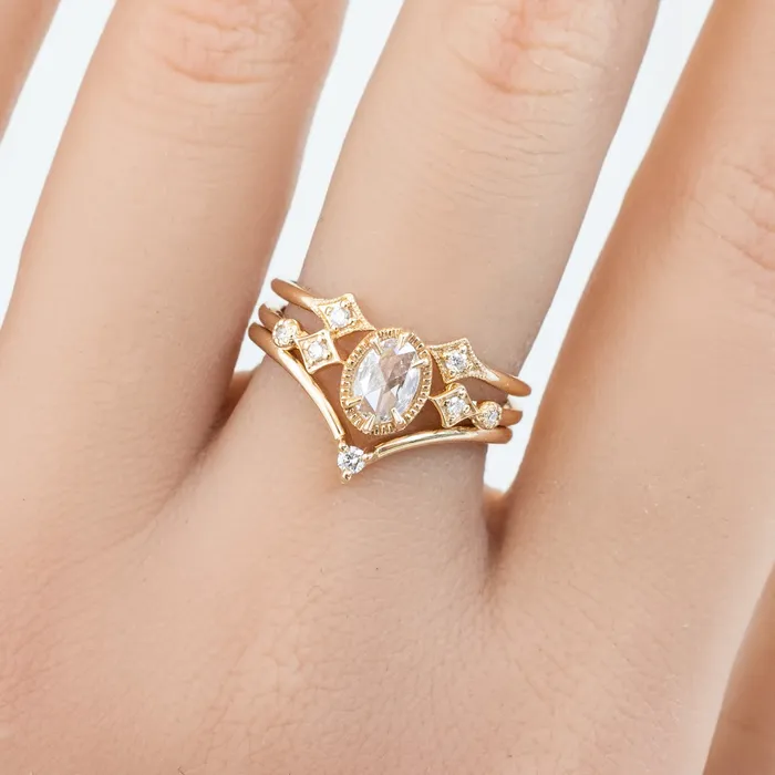 Stella Ring 029ct Oval Rose Cut Diamond 14k Yellow Gold One of a kind Envero Jewelry Rings Stella Ring 029ct Oval Rose Cut Diamond 14k Yellow Gold One of a kind Envero Jewelry Rings