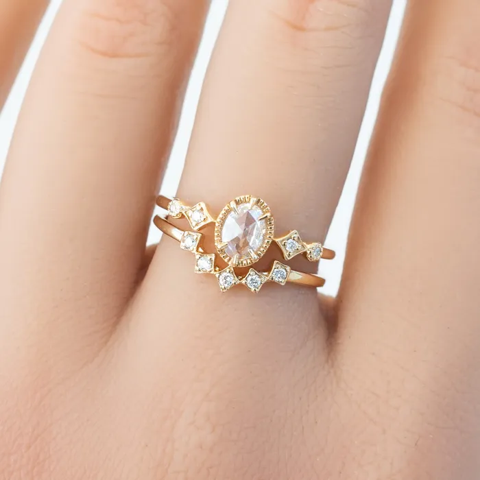 Stella Ring 029ct Oval Rose Cut Diamond 14k Yellow Gold One of a kind Envero Jewelry Rings Stella Ring 029ct Oval Rose Cut Diamond 14k Yellow Gold One of a kind Envero Jewelry Rings
