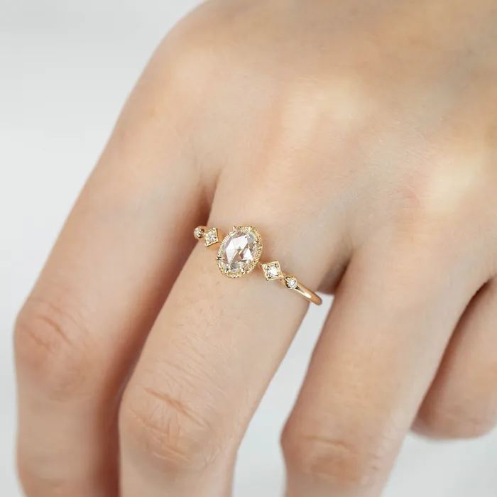 Stella Ring 029ct Oval Rose Cut Diamond 14k Yellow Gold One of a kind Envero Jewelry Rings Stella Ring 029ct Oval Rose Cut Diamond 14k Yellow Gold One of a kind Envero Jewelry Rings