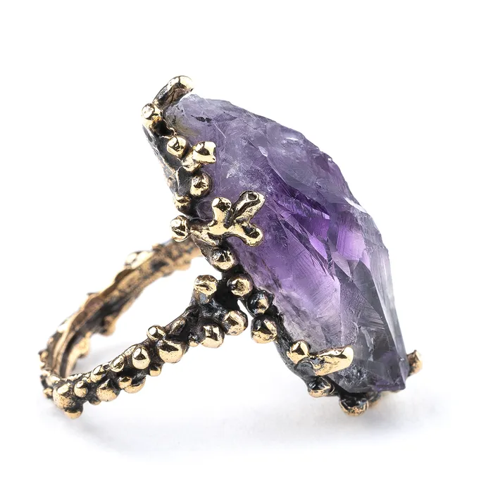 Amethyst Tip Ring Giardinoblu Rings