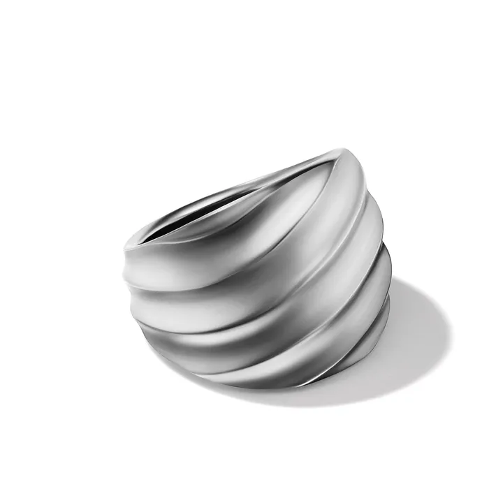 David Yurman Rings Cable Edge Saddle Ring in Sterling Silver 188mm