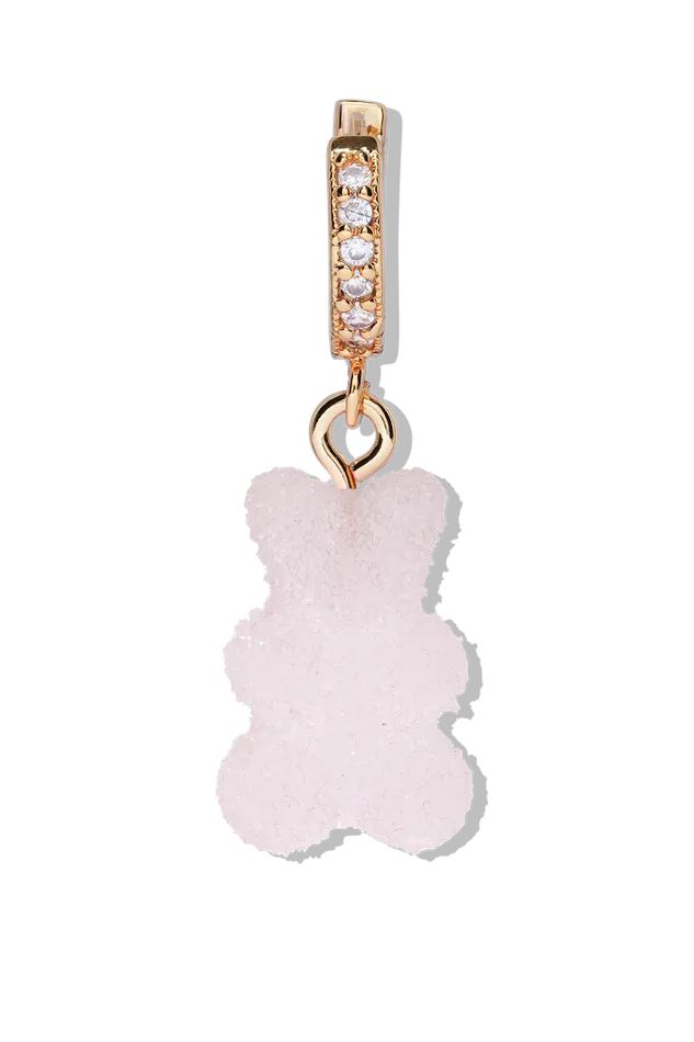 Fizzy Nostalgia Bear hoop Strawberry Crystal Haze Jewelry EU Earrings