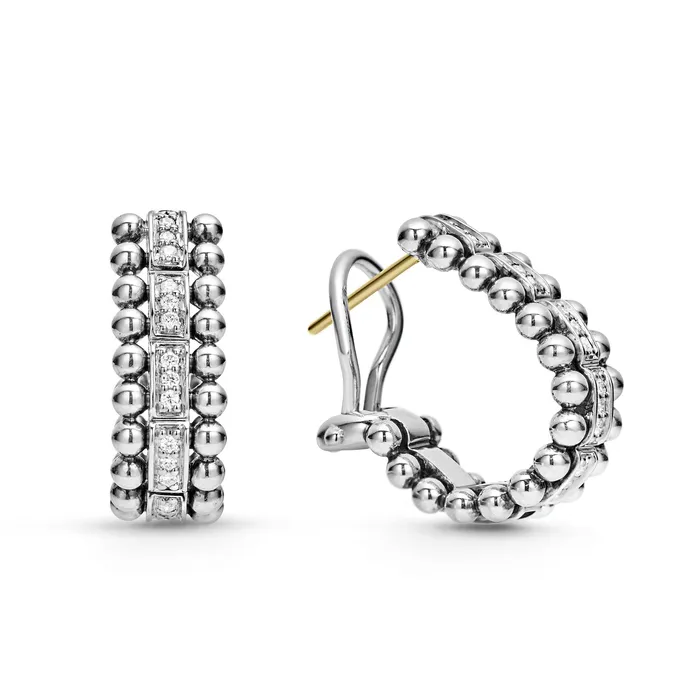 LAGOS Earrings Caviar Spark Beaded Diamond Huggie Earrings