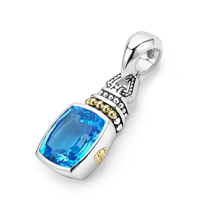 LAGOS Necklaces Caviar Color Swiss Blue Topaz Pendant