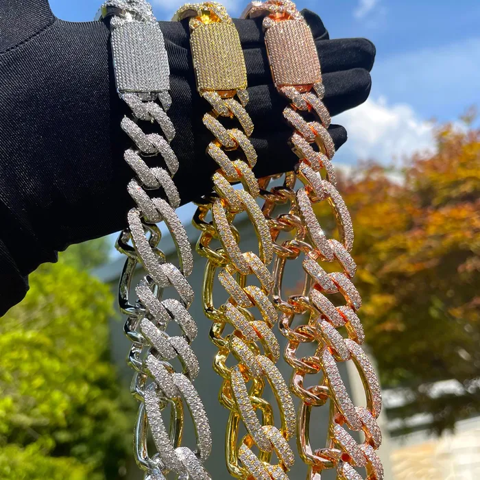 Necklaces Elite Fusion 15MM Elite Fusion Iced Out Diamond Necklace Chain