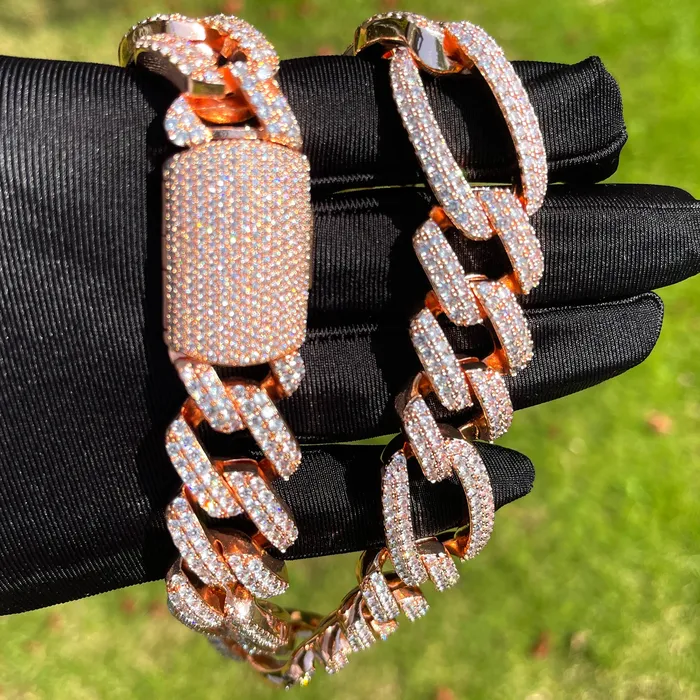 Necklaces Elite Fusion 15MM Elite Fusion Iced Out Diamond Necklace Chain