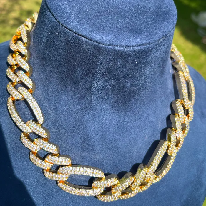 Necklaces Elite Fusion 15MM Elite Fusion Iced Out Diamond Necklace Chain