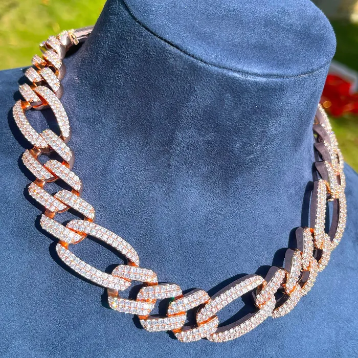 Necklaces Elite Fusion 15MM Elite Fusion Iced Out Diamond Necklace Chain