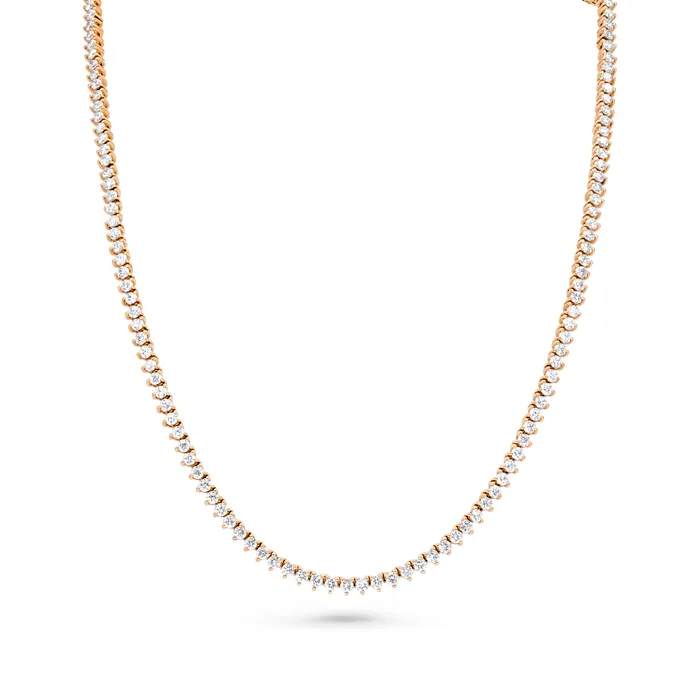 Necklaces Polachecks Collection Round Diamond Tennis Necklace