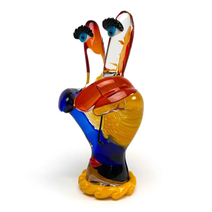 Necklaces Vetreria Badioli Emoticon Peace and Love Murano Glass