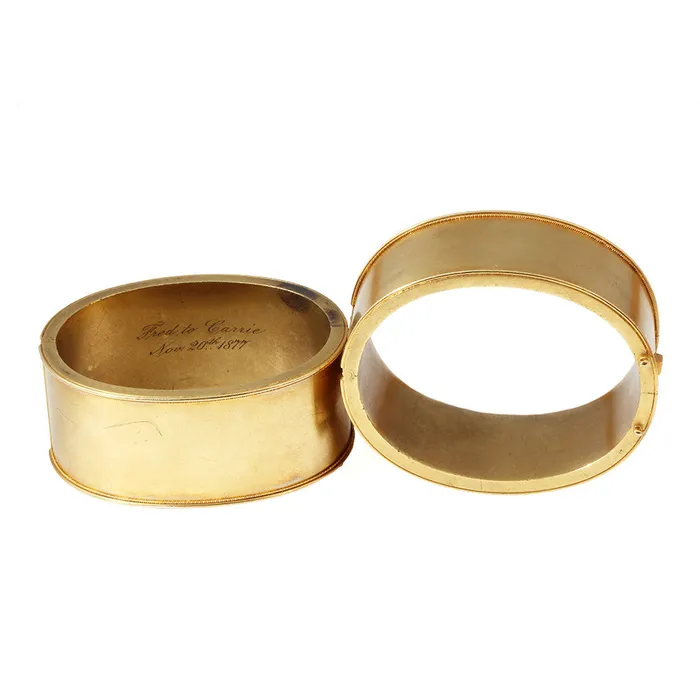 PreStyled Sets Victorian Matched Set Gold Bangles Bell Bird Antiques