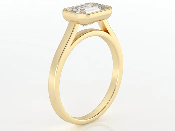 Rings Sapheena Jewelry Siara 15 Ct Solitaire EW Emerald Cut Engagement Ring