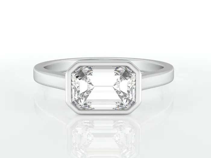 Rings Sapheena Jewelry Siara 15 Ct Solitaire EW Emerald Cut Engagement Ring