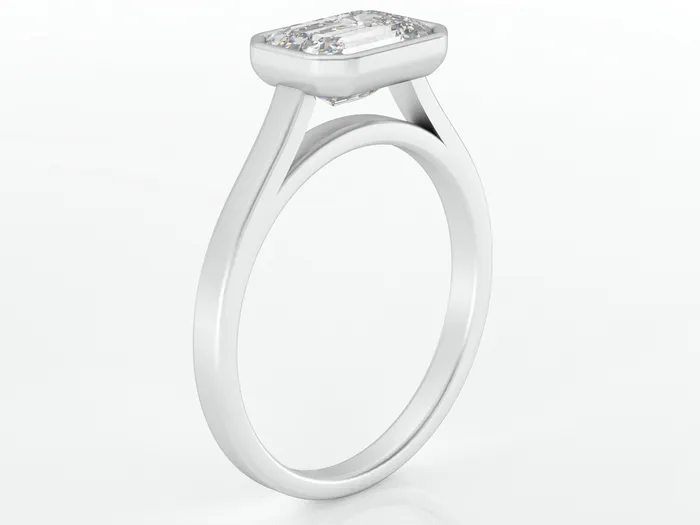 Rings Sapheena Jewelry Siara 15 Ct Solitaire EW Emerald Cut Engagement Ring