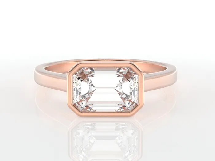 Rings Sapheena Jewelry Siara 15 Ct Solitaire EW Emerald Cut Engagement Ring