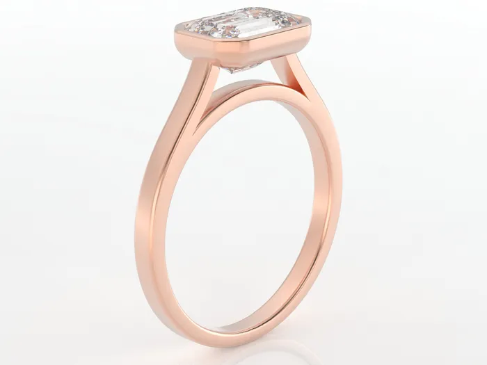 Rings Sapheena Jewelry Siara 15 Ct Solitaire EW Emerald Cut Engagement Ring
