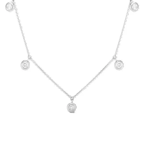 ROBERTO COIN Necklaces 18K GOLD DIAMONDS BY THE INCH DANGLING FIVE STATION NECKLACE ROBERTO COIN Necklaces 18K GOLD DIAMONDS BY THE INCH DANGLING FIVE STATION NECKLACE